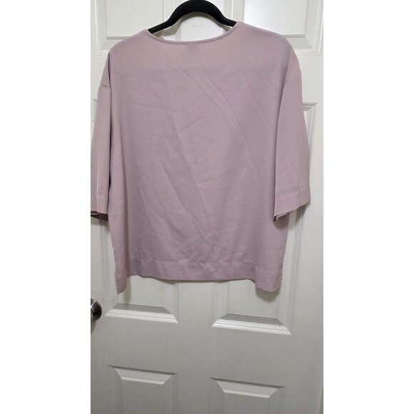 Iora Womens V-Neck Mauve Blouse L UK12 EUR40 Lightweight & Stylish - Picture 3 of 7